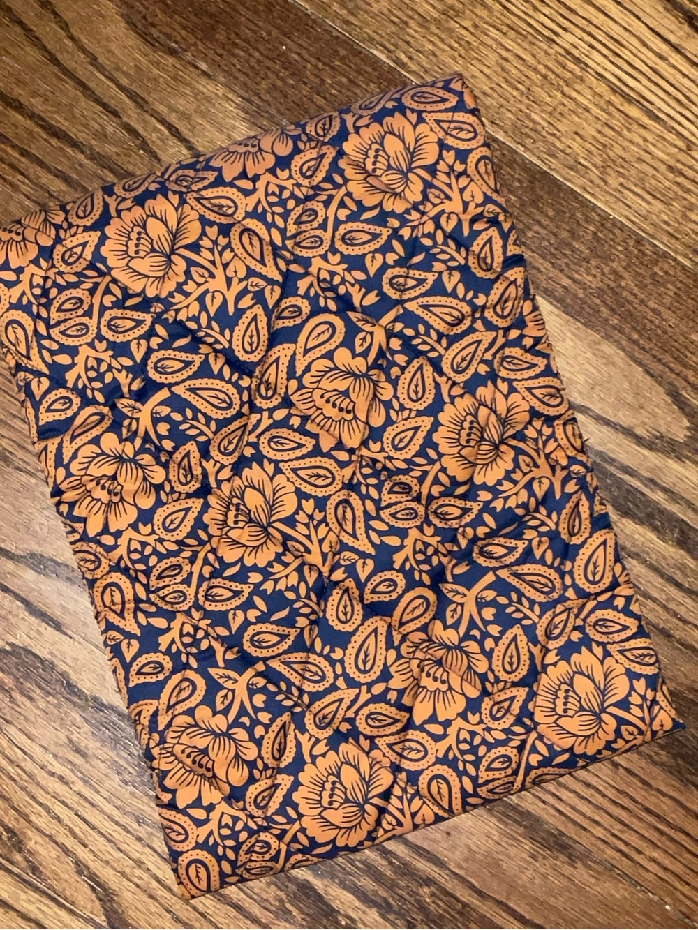 Vera Bradley Navy and Orange Floral Quilted Laptop Sleeve